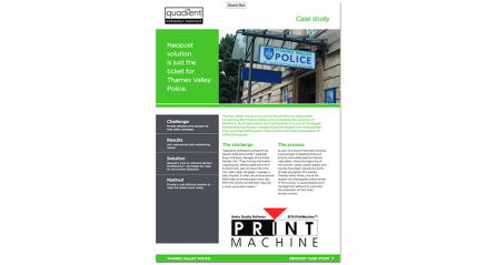 quadient solution just ticket thames valley police Case Study