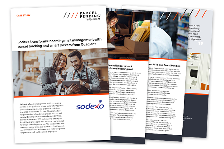 Sodexo transforms incoming mail management with parcel tracking and smart lockers from Quadient