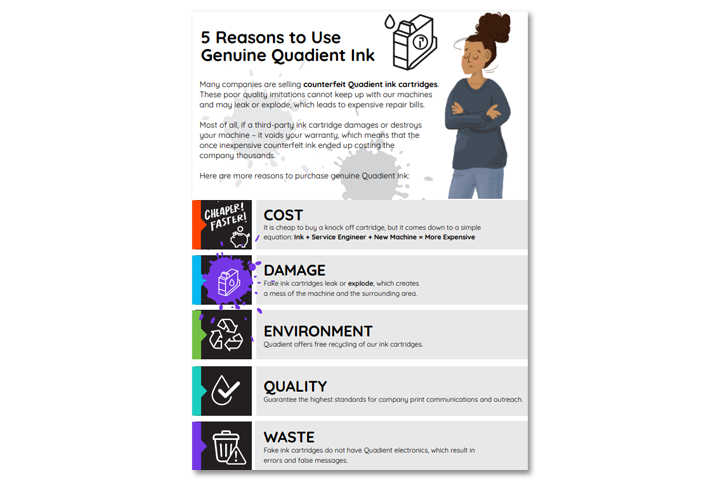 5 reasons to use genuine Quadient ink