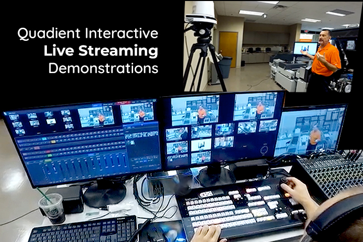 Quadient live streaming interactive demo centers