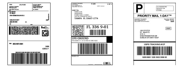 shipping label templates