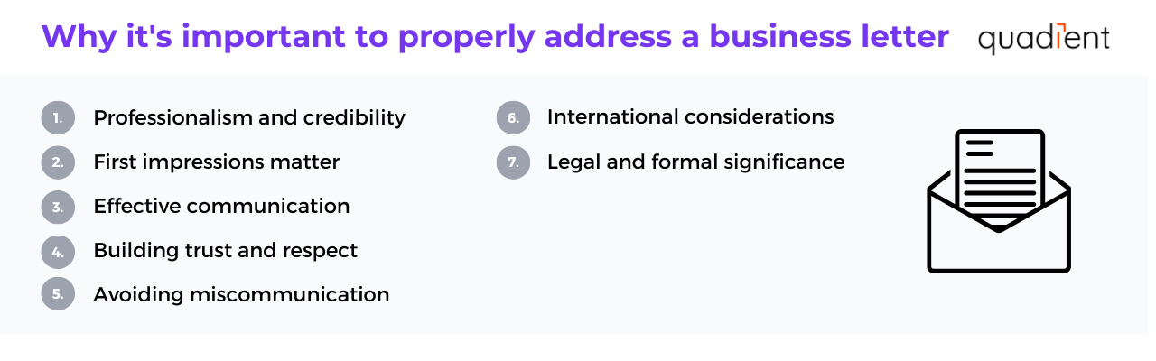 Why it's important to properly address a business letter 