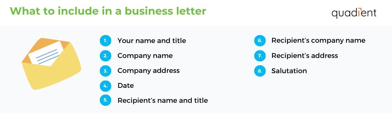 What to include in a business letter