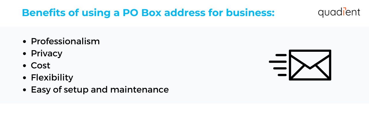 Benefits of using a PO Box address for businesses