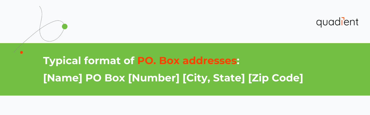 typical format of PO Box addresses