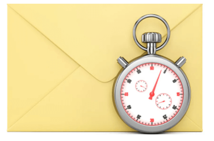 enveloppe avec chrono