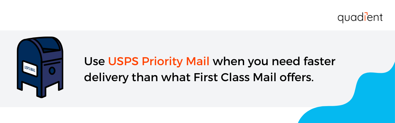 use USPS Priority Mail when you need faster deliver