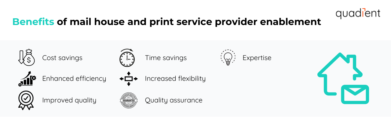 Benefits of mail house and print service provider enablement