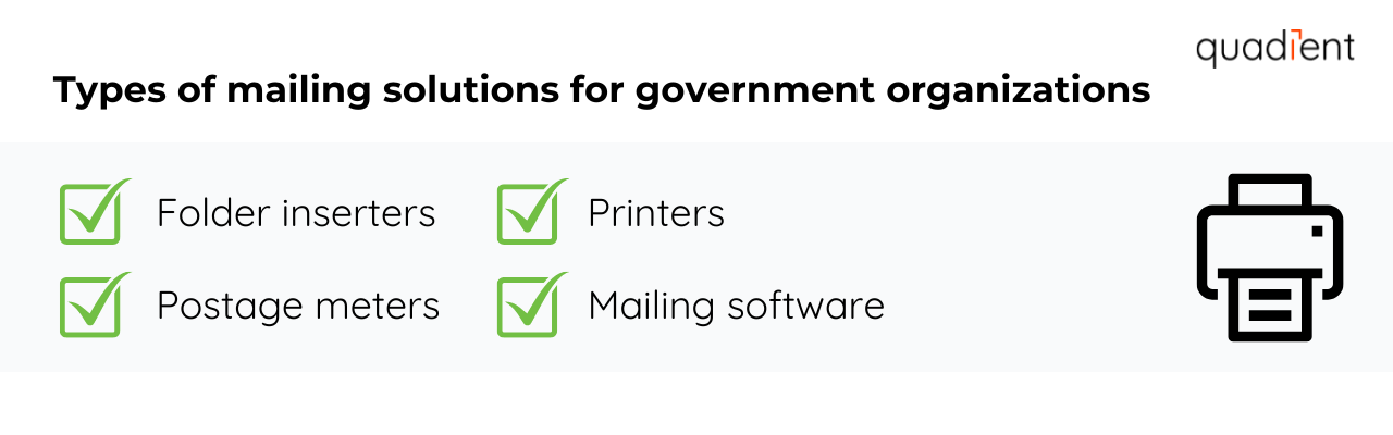 Types of mailing solutions for government organizations