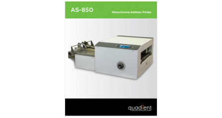 AS-850: Monochrome Address Printer