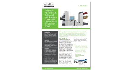 Customer Story: Quadient’s Inbound and Outbound Mail Solutions Create New Opportunities for Castelan Group Case Study Cover