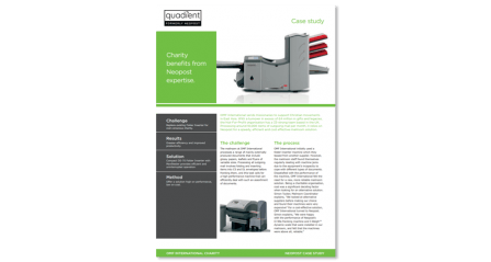 Customer Story: Charity speeds up mail production with folder inserter