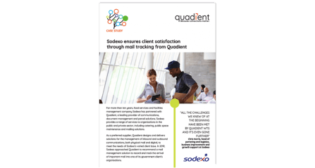 Sodexo Ensures Client Satisfaction With Quadient Mail Tracking Case Study Cover