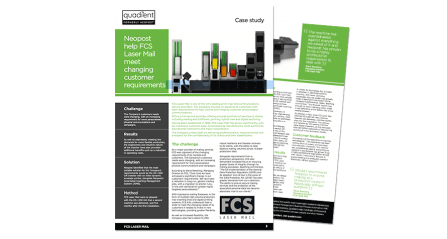 Quadient Help FCS Laser Mail Meet Changing Customer Requirements Case Study Cover