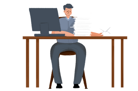 employé bureau dessin