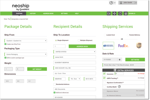 neoship shipping software