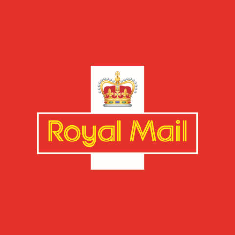 Royal Mail logo red background