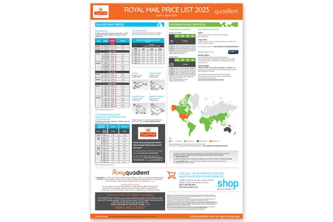 Royal Mail Price List 2023